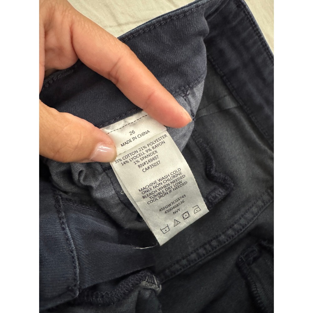 Favorite Daughter Navy Skinny Cargo Pants Raw Hem Size 26 - Picture 7 of 7
